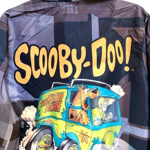 MEMBERS ONLY -M Sz M - NWT Scooby Doo & Shaggy Full-Zip Hooded Windbreaker/Black - Picture 6 of 16